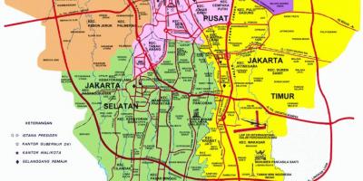 La carte de Jakarta attractions