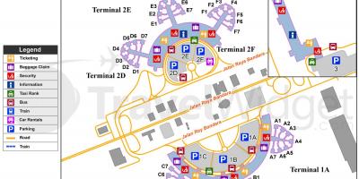 Soekarno hatta terminal de l'aéroport de carte