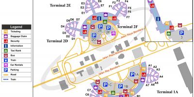 L'aéroport international Soekarno hatta carte