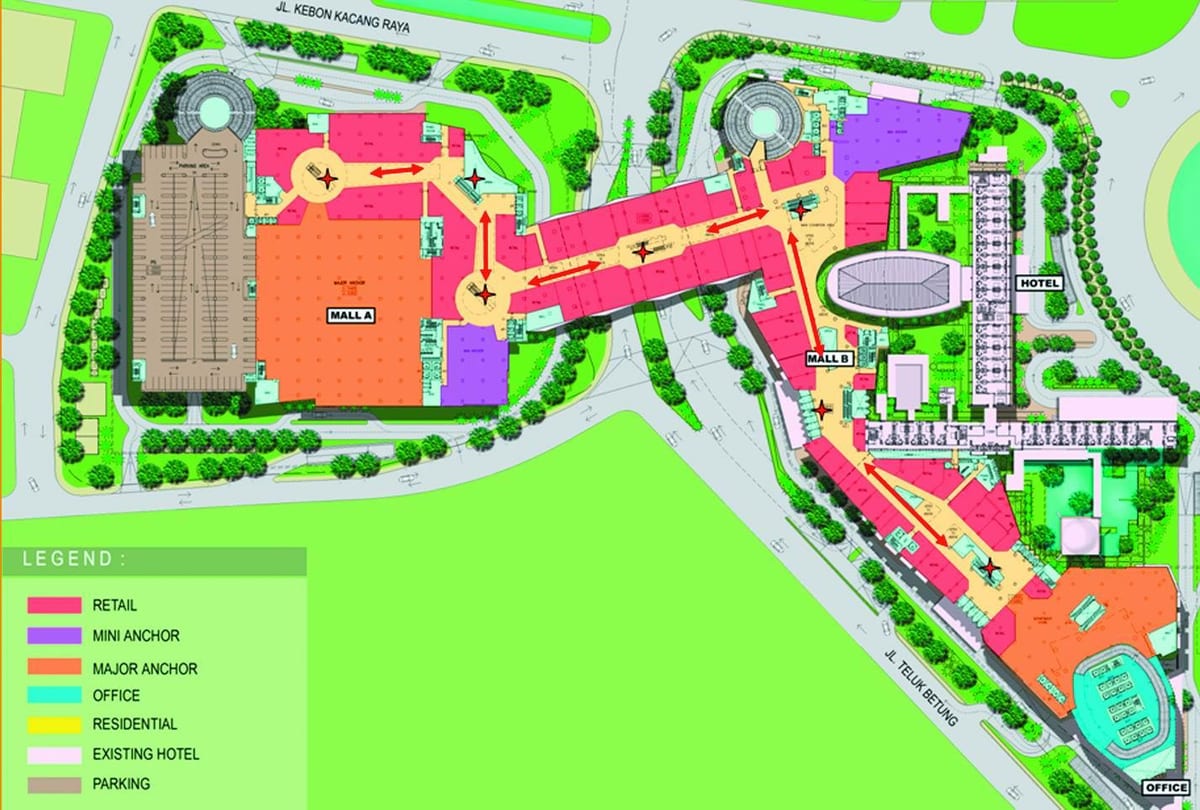 carte de grand centre commercial de l'indonésie