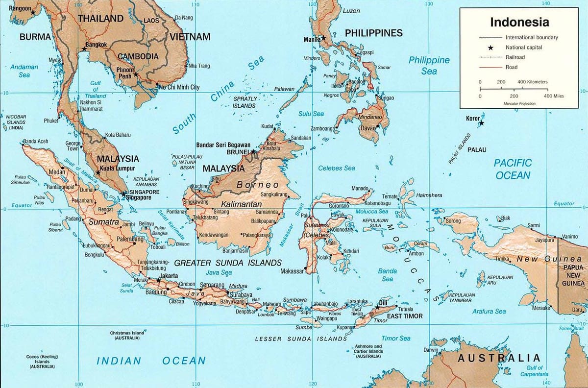 Jakarta, l'emplacement de carte