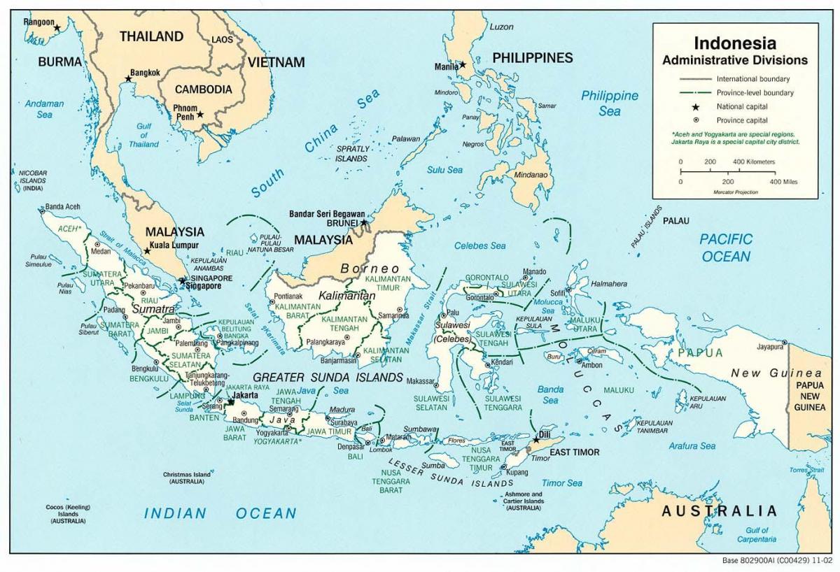 Jakarta, indonésie carte du monde