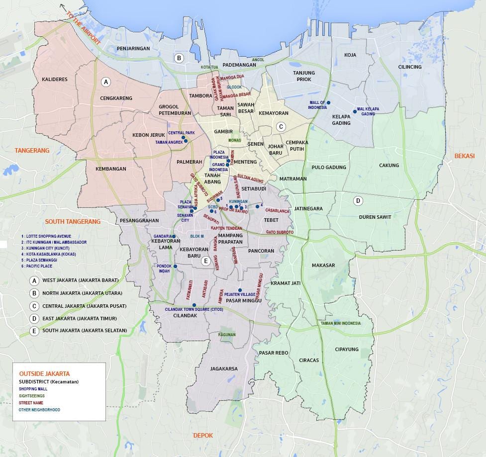 capitale de l'indonésie carte