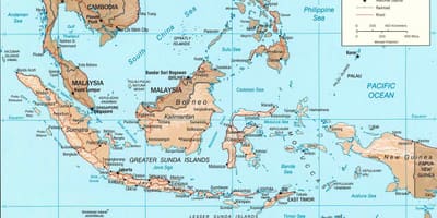 Jakarta, l'emplacement de carte
