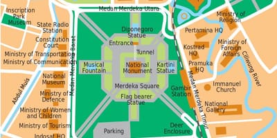 Carte du bureau de Jakarta